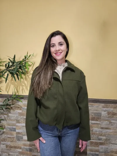 bomber paño verde m