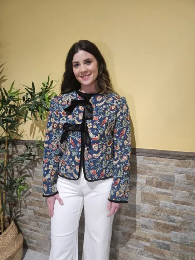 chaqueta lazos terciopelo l