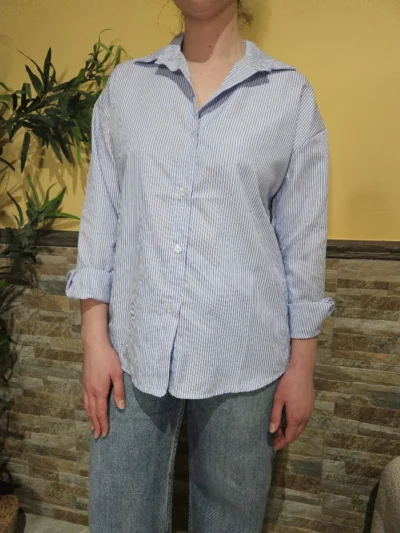 camisa rayas panel de abeja