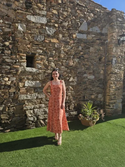 vestido naranja