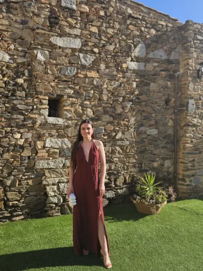 vestido naranja