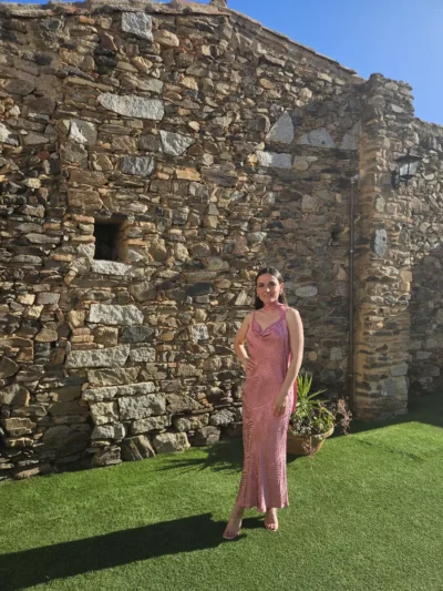 vestido naranja